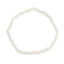 Natürliches Zitronenjade facettiertes Nugget-Perlen-Stretch-Armband, Reiki-Armband für Frauen