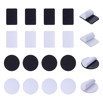 Липкие ленты с липучкой nbeads, волшебные ленты с нейлоном и полиэстером, прямоугольник и плоский круглый