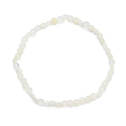 Natürliches Zitronenjade facettiertes Nugget-Perlen-Stretch-Armband, Reiki-Armband für Frauen