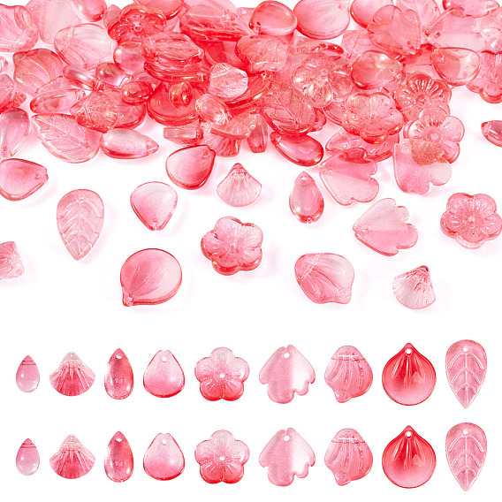 90 шт 9 стили ручной работы бусины лэмпворк, Petaline