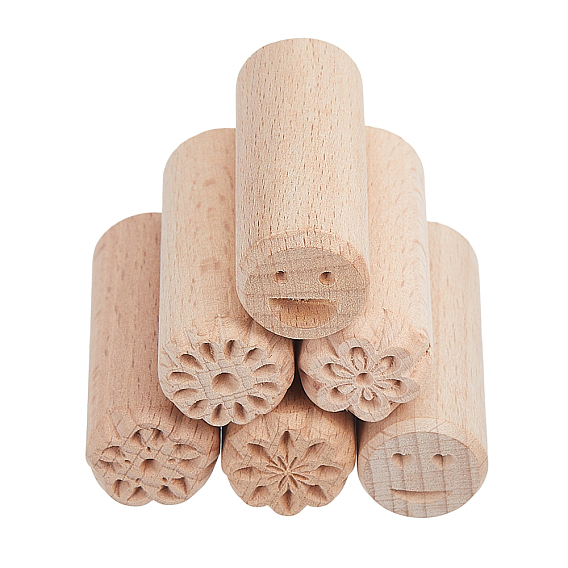 6 шт 6 стили круглые деревянные традиционные китайские формы для лунных пряников, форма для печенья с десертной печатью, инструменты для лунного пирога своими руками