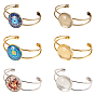 DIY Bangles Making, with Brass Bangle Makings, Bangle Blanks and Transparent Glass Cabochons