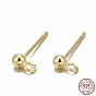 925 Sterling Silver Ear Stud Findings, Earring Posts with 925 Stamp