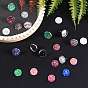 110Pcs 11 Colors Resin Cabochons, with 40Pcs 202 Stainless Steel Stud Earring Settings, for DIY Stud Earring Making Kits