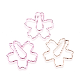 Sakura Shape Iron Paperclips, Cute Paper Clips, Funny Bookmark Marking Clips