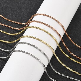 Латунные цепочки роло ожерелья для женщин, 304 из нержавеющей стали застежкой омар, стойки покрытие, без свинца и без кадмия, долговечный