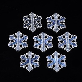 Perles acryliques transparentes, poudre de scintillement, flocon de neige