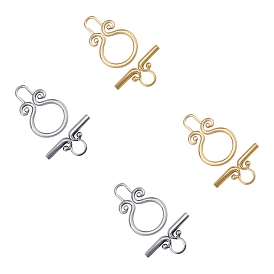 Unicraftale Vacuum Plating 304 Stainless Steel Toggle Clasps