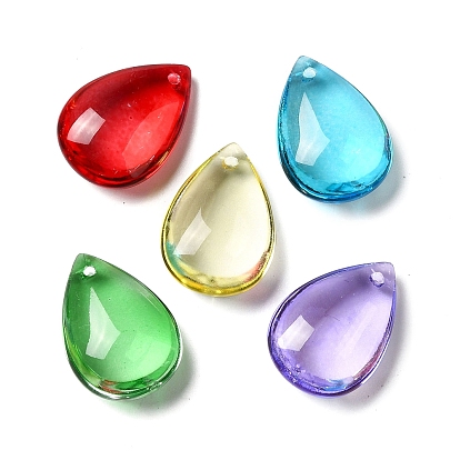 Кулон из прозрачного стекла, слезинки