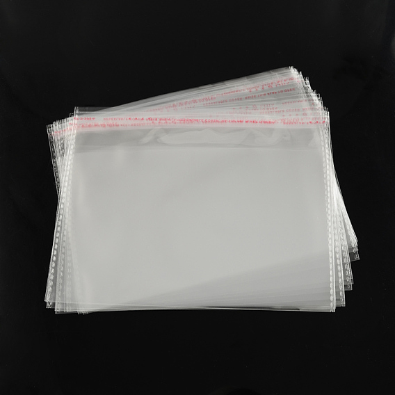 OPP Cellophane Bags, Rectangle, 20x22cm, Unilateral Thickness: 0.035mm