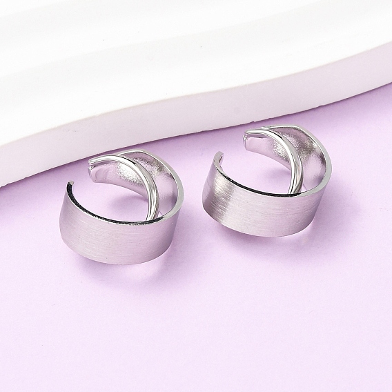 304 серьги-каффы из нержавеющей стали в форме буквы С