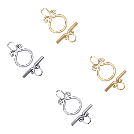 PVD Vacuum Plating 304 Stainless Steel Toggle Clasps