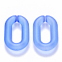 Transparent Acrylic Linking Rings, Quick Link Connectors, for Cable Chains Making, Frosted, Oval