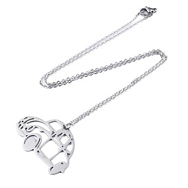201 Stainless Steel Car Pendant Necklace with Cable Chains for Men Women