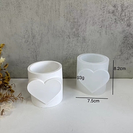 Valentine's Day Column with Heart Food Grade Silicone Storage Molds, Resin Casting Molds, Clay Craft Mold Tools
