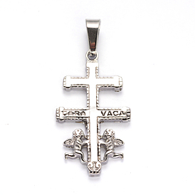 Крест с ангелом 304 подвесками из нержавеющей стали
