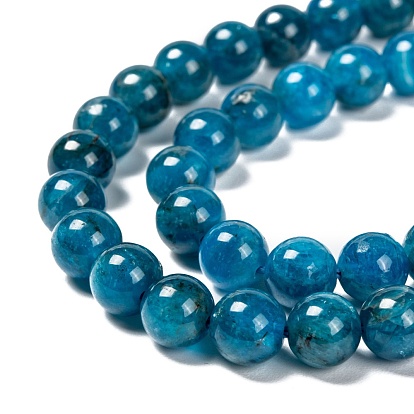 Round Natural Apatite Beads Strands, Grade A