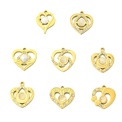 304 подвески из нержавеющей стали, с кубического циркония, ионное покрытие (ip)