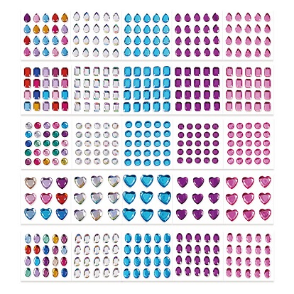 Transparent Acrylic Rhinestone Sticker, DIY Nail Art, Car, Mobile Phone Decoration