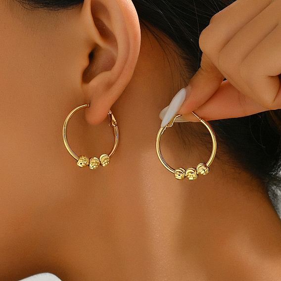 201 серьги-кольца из нержавеющей стали