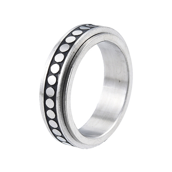 201 кольцо для пальца с фазой Луны из нержавеющей стали, Успокаивающее беспокойство, медитация, кольцо-спиннер для женщин