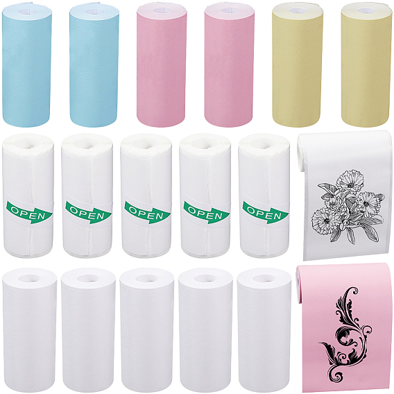 4 наборы 3 стили рулон бумаги для прямой термопечати, бумага для печати