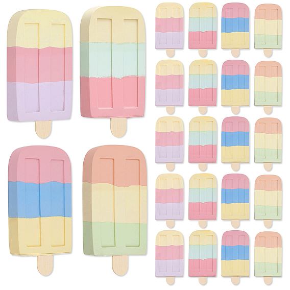 24 шт. 4 цветные мелки без пыли, школьные принадлежности, форма фруктового мороженого