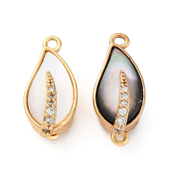 Застежки из латуни и черной ракушки и эпоксидной смолы, без кадмия, без никеля и без свинца, лист