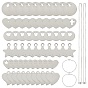 Unicraftale DIY 304 Edelstahl Armbänder & Halsketten Kits, mit Anhängern, Figaro Kettenarmbänder, Kabelkette Halskette