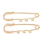 Iron Safety Pins Brooch Findings, Kilt Pins with Triple Loops