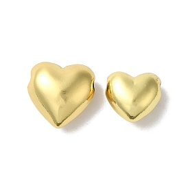 Brass Beads, Lead Free & Cadmium Free, Long-Lasting Plated, Heart