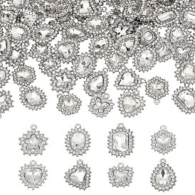 40шт 8 стили подвески со стразами из сплава, разнообразные