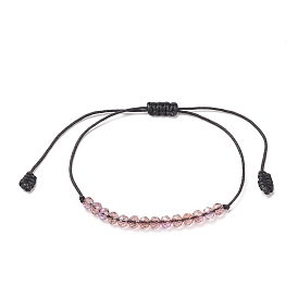 Transparentes Armband aus geflochtenen Glasperlen, verstellbares Armband für Frauen