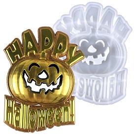DIY Halloween Themed Display Decoration Silicone Molds, Resin Casting Molds, Pumpkin