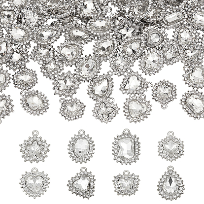 40шт 8 стили подвески со стразами из сплава, разнообразные