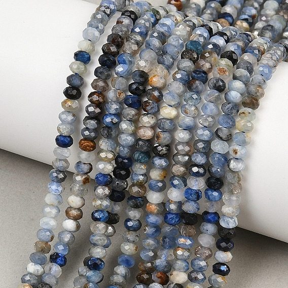 Натуральный кианитовые бисер пряди, граненые, рондель