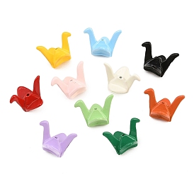 Baking Paint Alloy Beads, Origami Crane