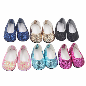 Glitter Cloth Doll Shoes, for 18 "American Girl Dolls Accessories