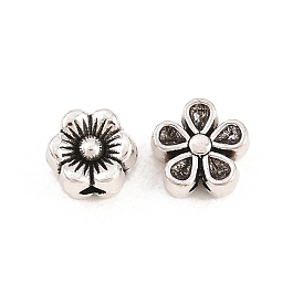 Сплавочные овальные бусины тибетского стиля , цветок, без кадмия и без свинца и без никеля