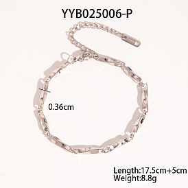 304 из нержавеющей стали цепи поворот ссылка браслеты для женщин, цвет нержавеющей стали