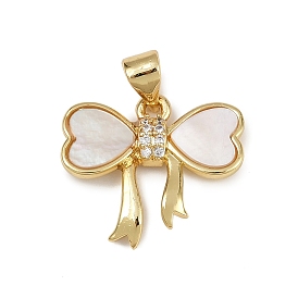 Латунные микро проложить кубического циркония подвески, бантом, с оболочкой, без кадмия и без свинца