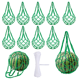 12шт. пластиковые пакеты, упаковки арбузов, с 25шт нейлоновыми кабельными стяжками