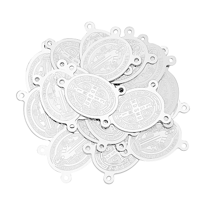 304 acier inoxydableconnecteurs chandeliers , ovale avec médaille de saint benoît / saint benoît