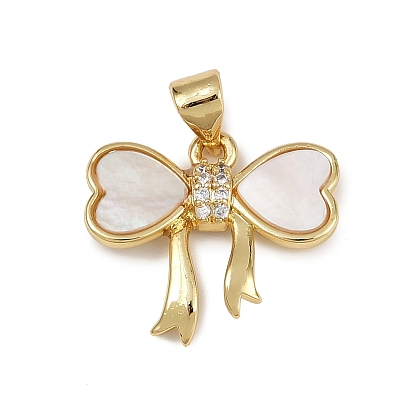 Латунные микро проложить кубического циркония подвески, бантом, с оболочкой, без кадмия и без свинца