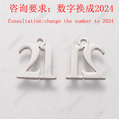 304 charmes en acier inoxydable, Coupe au laser, nombre 2024 charme