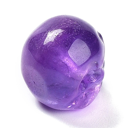 Natural Amethyst Beads, Halloween Skull