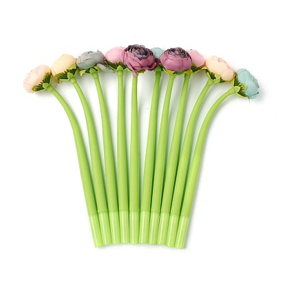 Силиконовая гелевая ручка, 0.5 нейтральное перо мм, для школы, домашнего офиса, канцелярского магазина, форма камелии