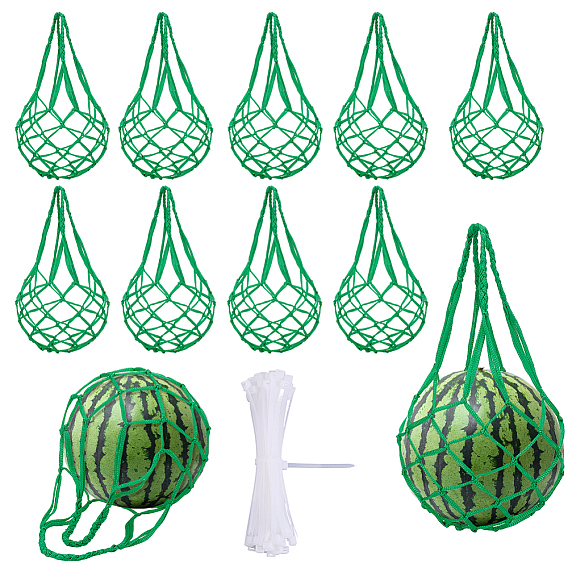 12шт. пластиковые пакеты, упаковки арбузов, с 25шт нейлоновыми кабельными стяжками