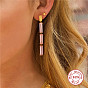 Chic Silver Thread Tassel Earrings with Metal Balls and Triple Chain for Elegant and Slim Look