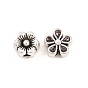 Сплавочные овальные бусины тибетского стиля , цветок, без кадмия и без свинца и без никеля